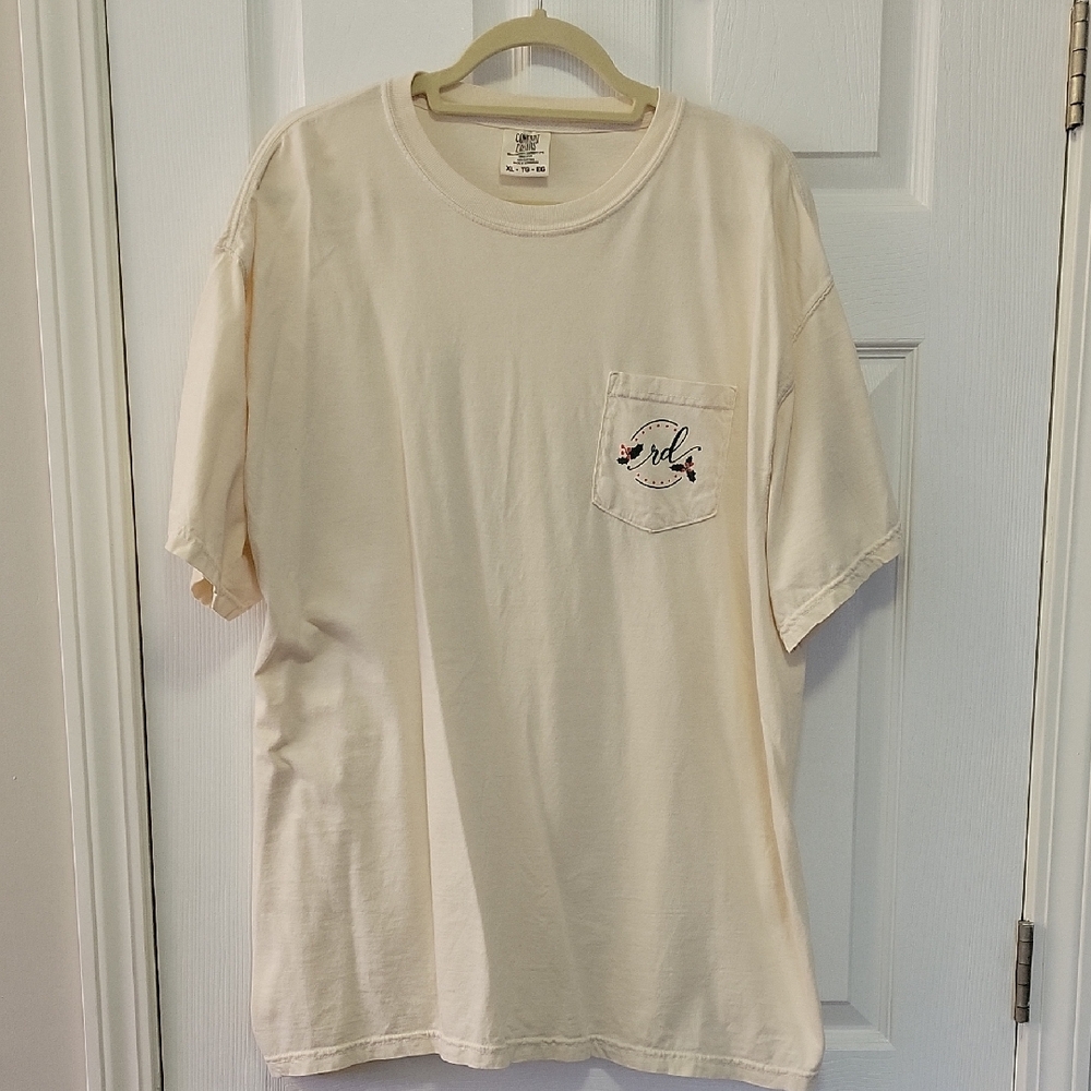 Cream Rosie Daze T-Shirt with Pocket Detail